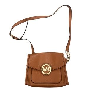 Michael Kors Tan Crossbody Bag with Gold Accents